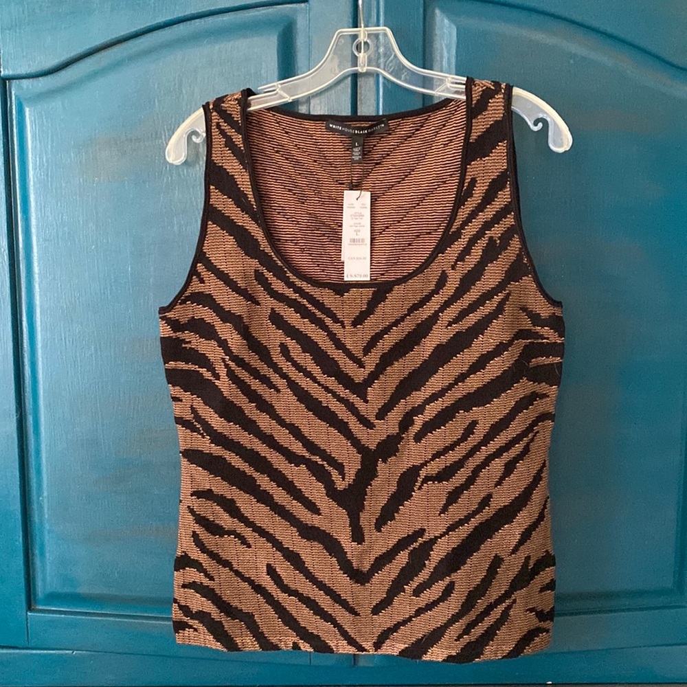 NWT WHBM tiger striped tank